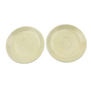 Vintage Fiesta Ivory 2‎ Saucer Lot Fiestaware Homer Laughlin HLC